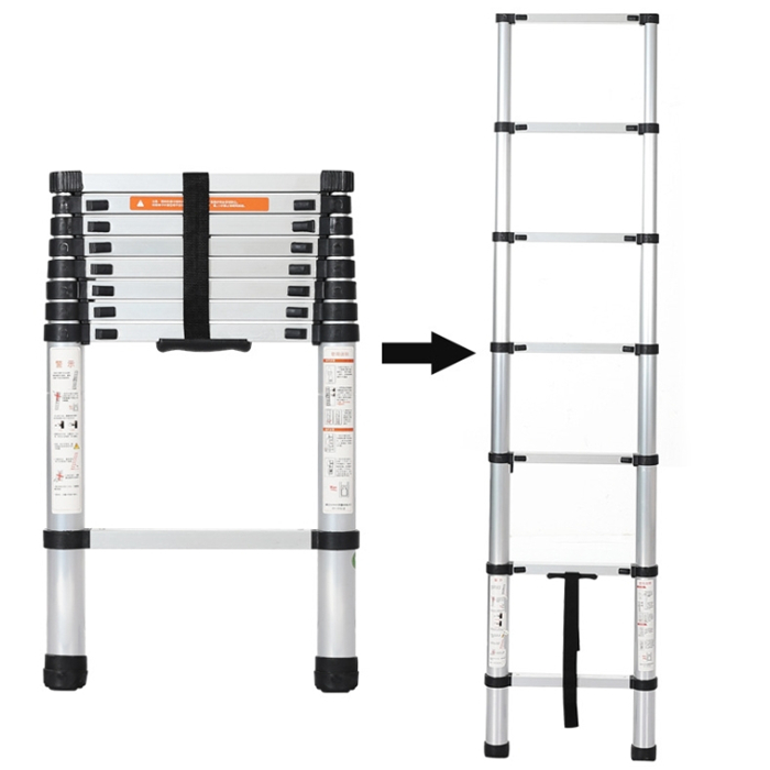 LLOYDBERG Roof Top Tent Telescoping Ladder, 102 Inches